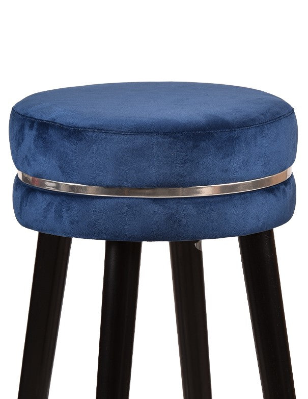 SGABELLO BAR PARIS BLU E SILVER