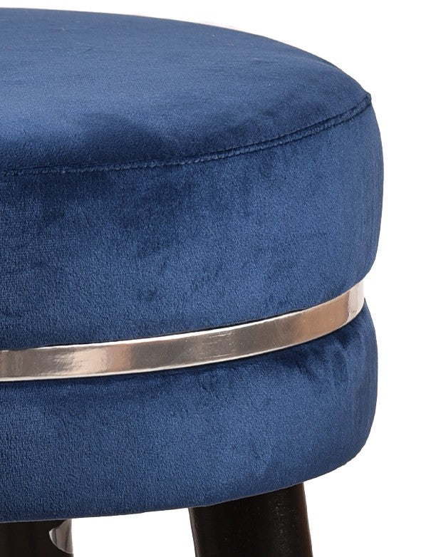 SGABELLO BAR PARIS BLU E SILVER