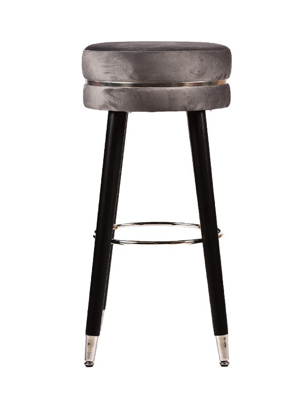 SGABELLO BAR PARIS GRIGIO E SILVER