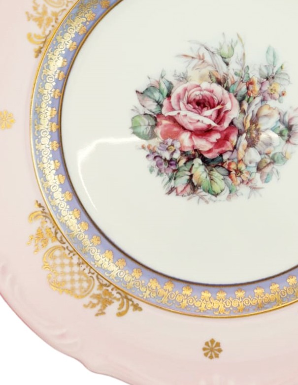 SOTTOPIATTO E PIATTINO PANE LINEA ROMANZA ROSA