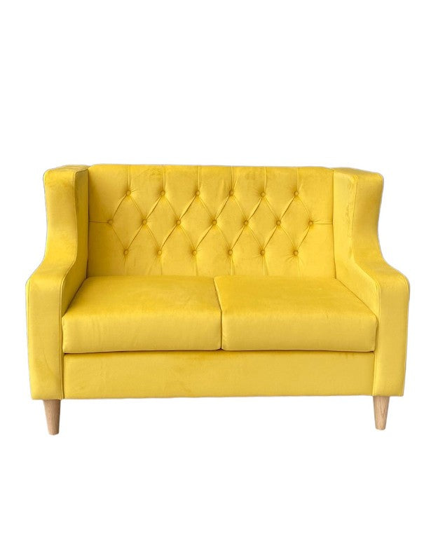 DIVANO COMPONIBILE VELLUTO GIALLO