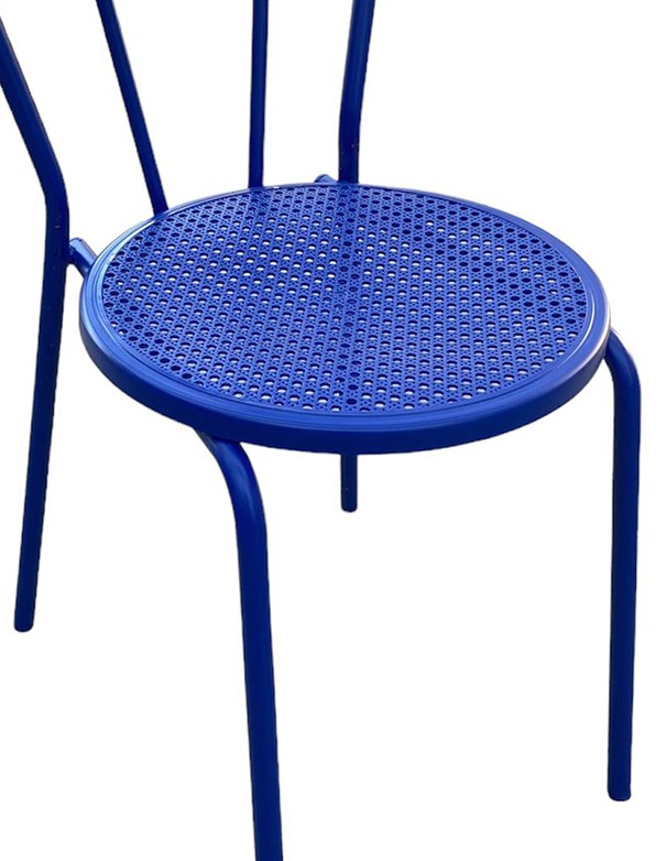SEDIA THONET IN FERRO BLU