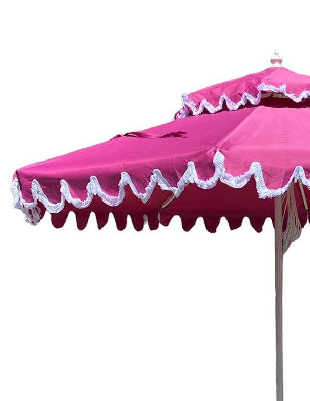 OMBRELLONE FRANGE FUCSIA