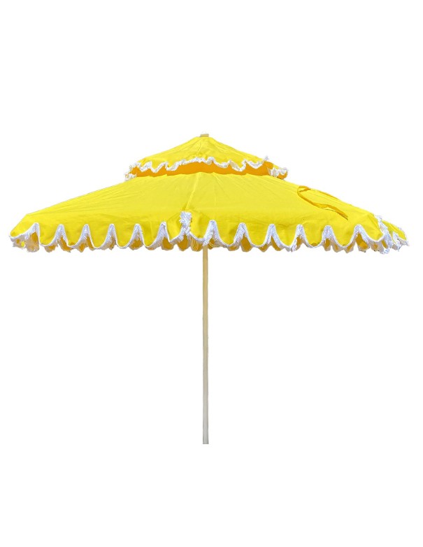OMBRELLONE FRANGE GIALLO