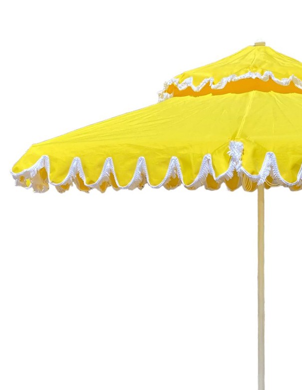 OMBRELLONE FRANGE GIALLO