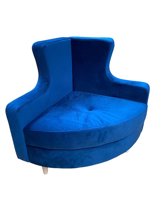 COPERTURA DIVANO CIRCLE VELLUTO BLU