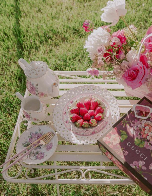 SET PIATTI PER TORTA ROSE