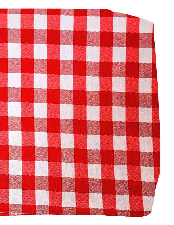 TOVAGLIA IMPERIALE COTONE CAMPAGNOLA BIANCO/ROSSO A QUADRI