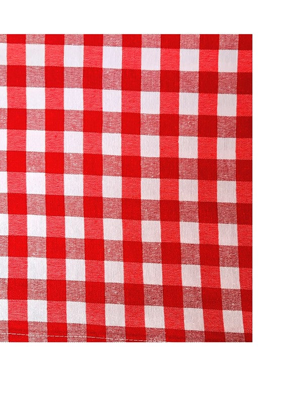 TOVAGLIA IMPERIALE COTONE CAMPAGNOLA BIANCO/ROSSO A QUADRI
