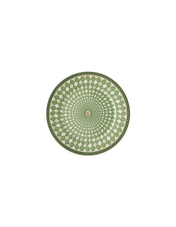SOTTOPIATTO E PIATTINO PANE SWAROVSKI VERDE