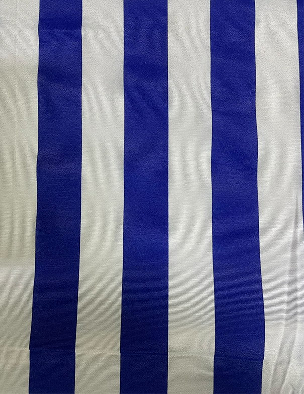 TOVAGLIA QUADRATA MISTO COTONE - RIGHE BIANCO/BLU