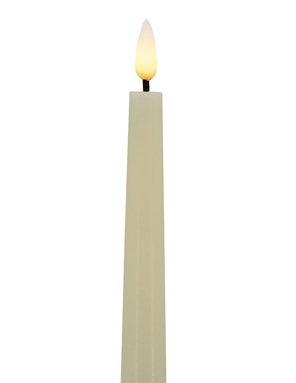 CANDELA CONICA CREMA A BATTERIA