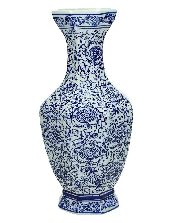 VASO ORIENTAL BIANCO-BLU
