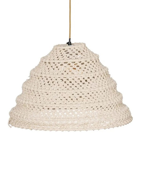 LAMPADARIO CORDA BIANCO PIRAMIDE