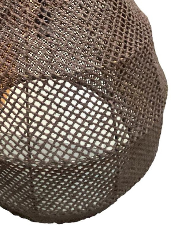 LAMPADARIO CORDA MARRONE