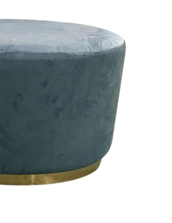 POUF ELIZABETH OVALE CELESTE POLVERE