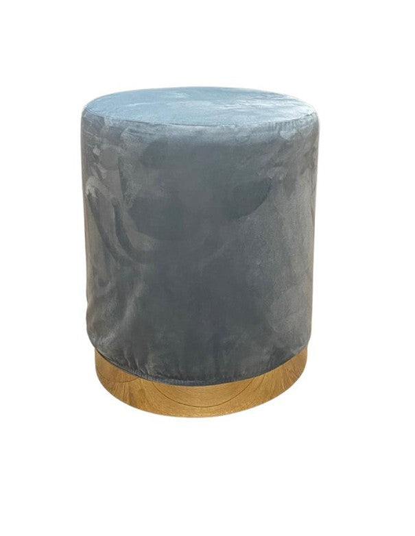 POUF ELIZABETH TONDO CELESTE POLVERE