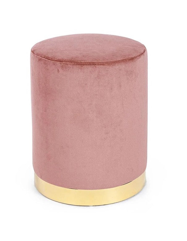 POUF ELIZABETH TONDO ROSA ANTICO