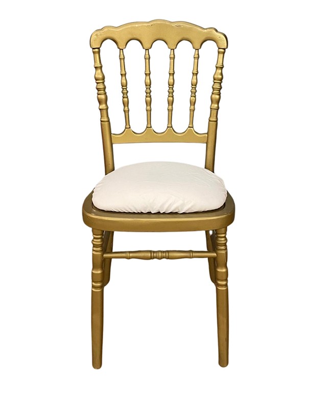 CUSCINO PER SEDIA PARIGINA ORO IN VELLUTO BIANCO ICE