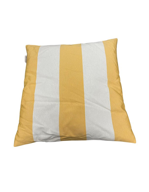 CUSCINO COTONE STRISCE GIALLE/BIANCHE