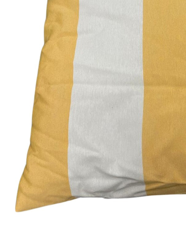 CUSCINO COTONE STRISCE GIALLE/BIANCHE