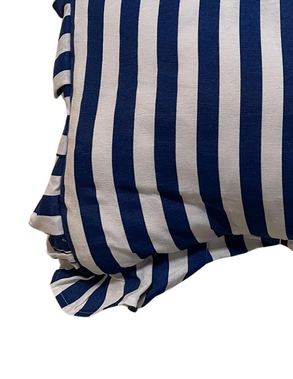 CUSCINO COTONE BALZE BLU E BIANCO