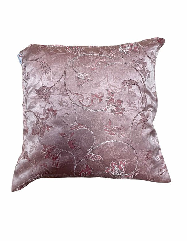 CUSCINO COTONE ROSA DAMASCATO