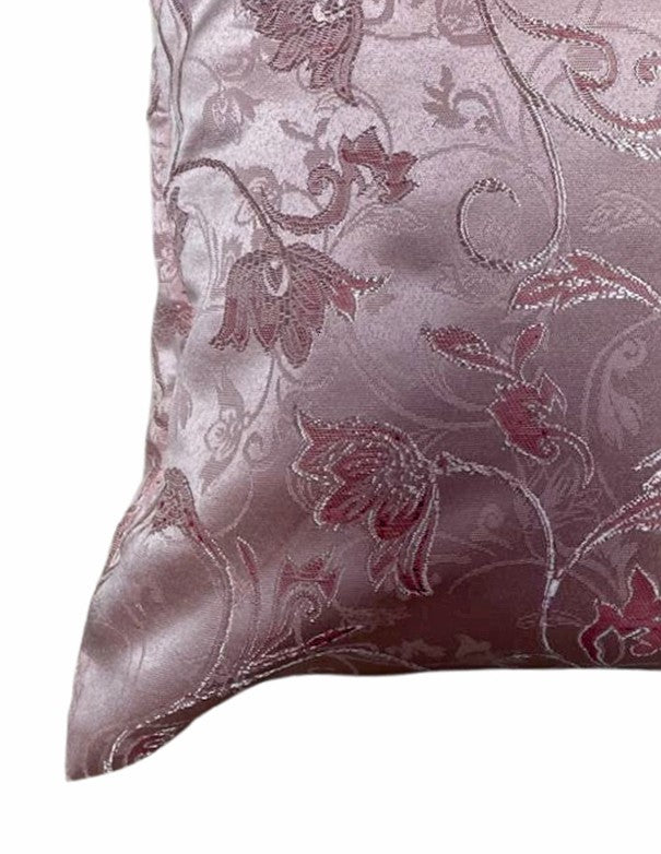 CUSCINO COTONE ROSA DAMASCATO