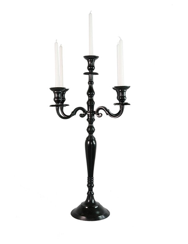 CANDELABRO GLICINE NERO - 5 BRACCIA