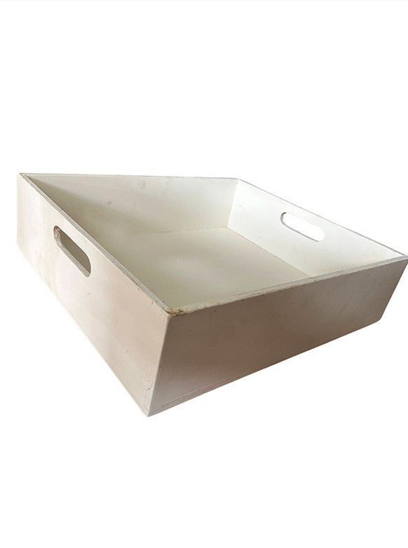 CESTA IN LEGNO BIANCA