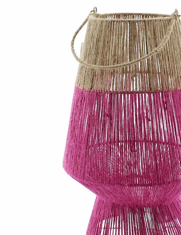 LANTERNA JOY - NATURALE/FUCSIA
