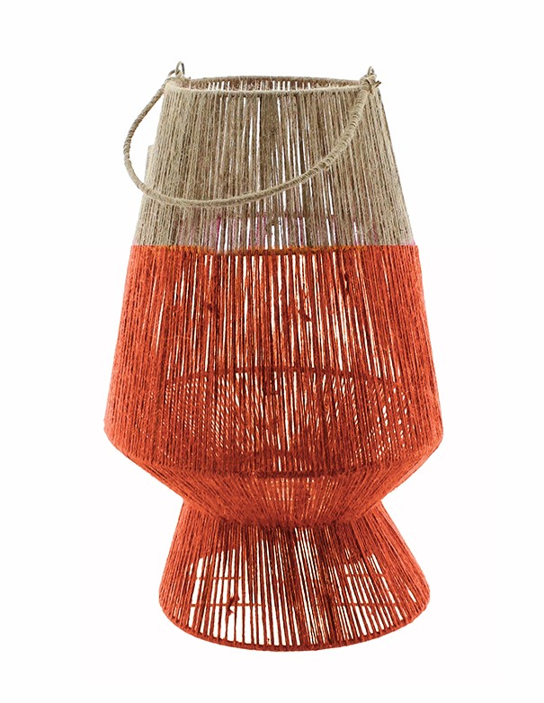 LANTERNA JOY - NATURALE/ARANCIONE
