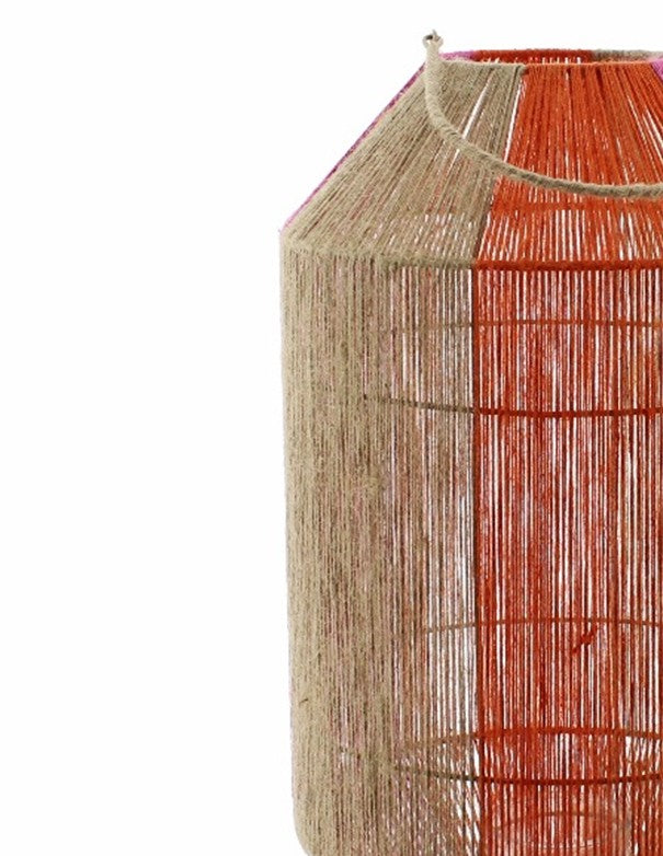 LANTERNA JOY CILINDRO - NATURALE/ARANCIONE/FUCSIA