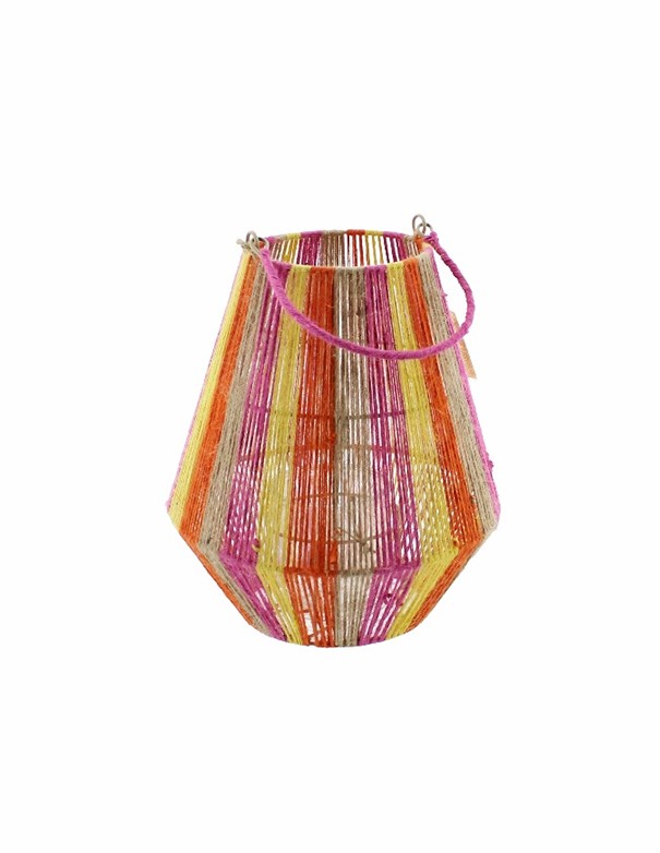 LANTERNA JOY A RIGHE - NATURALE/GIALLO/ARANCIONE/FUCSIA