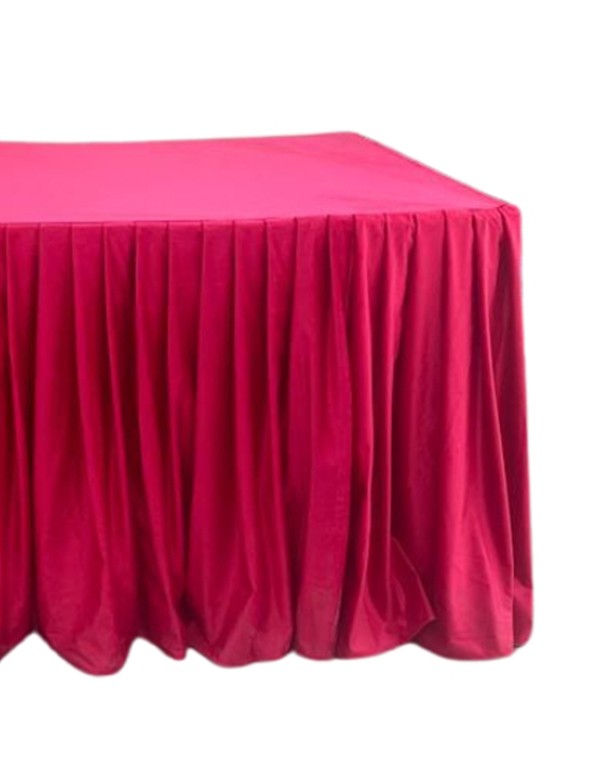 TOVAGLIA IMPERIALE DRAPPEGGIATA VELLUTO ROSSO