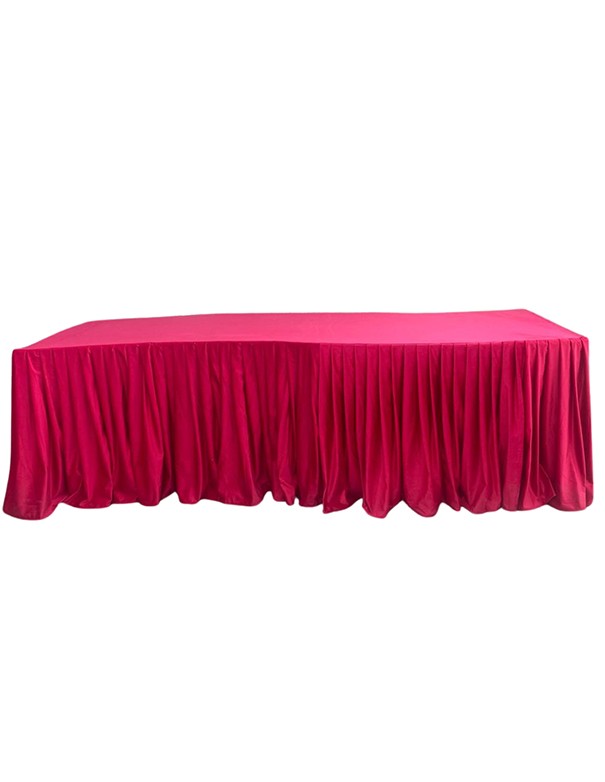 TOVAGLIA IMPERIALE DRAPPEGGIATA VELLUTO ROSSO