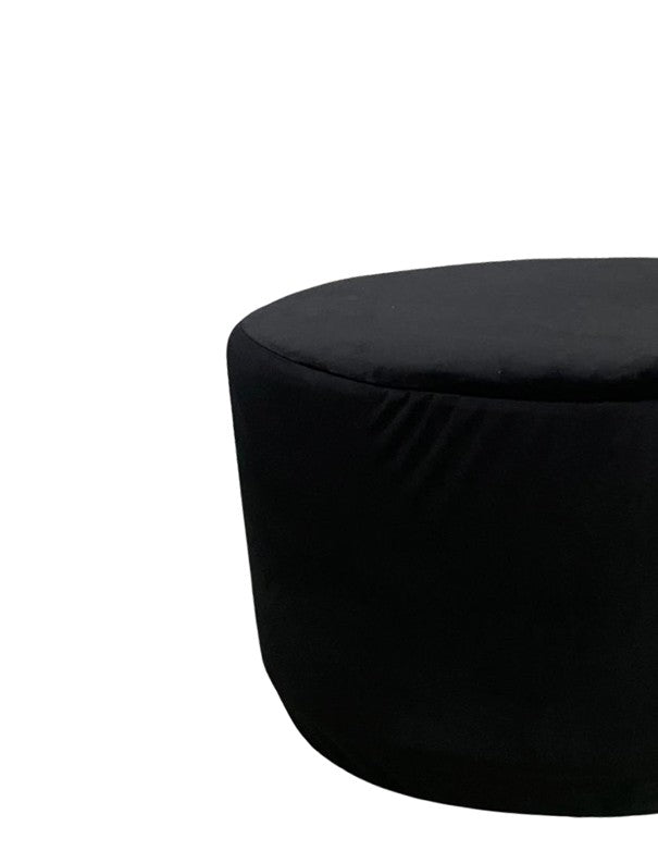 POUF ELIZABETH OVALE CON COPERTURA IN VELLUTO NERO