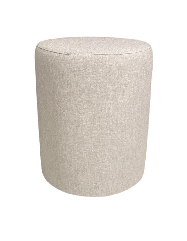 POUF ELIZABETH TONDO CON COPERTURA FASCIA ORO - COTONE CORDA