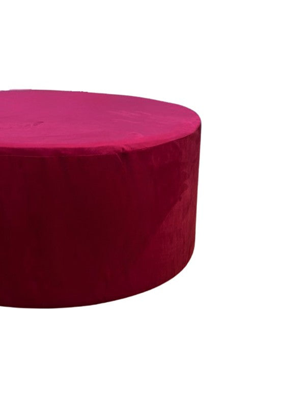 POUF TONDO VELLUTO CICLAMINO