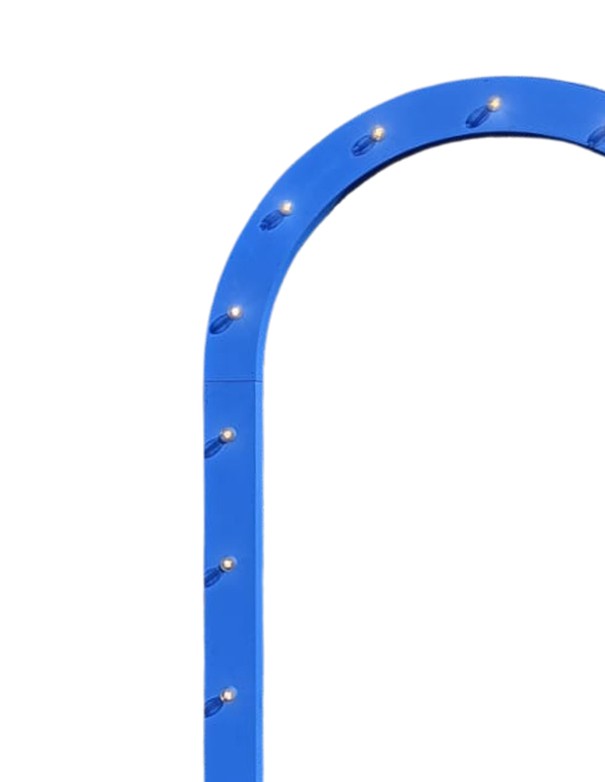 ARCO CON LAMPADINE BLU