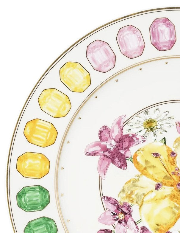 SOTTOPIATTO E PIATTINO PANE LINEA IDYLLIA ROSENTHAL PER SWAROWSKI BOUQUET