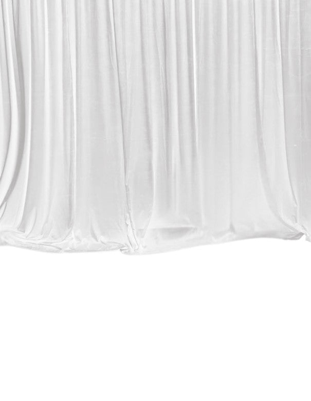 TENDA PLISSETTATA IN VELLUTO BIANCO