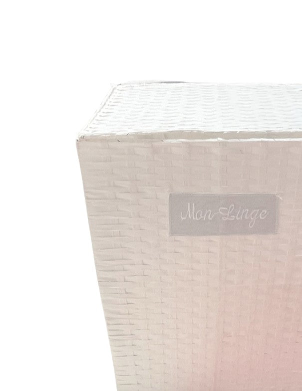 CESTO POLYRATTAN RETTANGOLARE - BIANCO