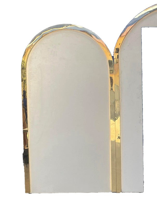 PANNELLO VELLUTO BIANCO CON VARCO CENTRALE CON LED