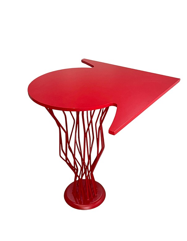 TAVOLINO INTRECCIO FRECCIA ROSSO