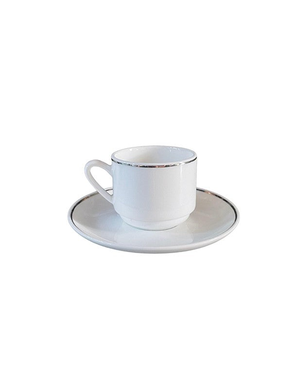 TAZZINA CON PIATTINO DA CAFFÉ - ROSENTHAL FILO ARGENTO