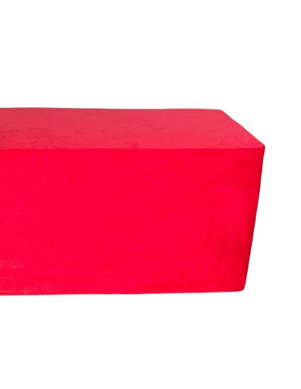 PANCA IN TESSUTO NERO SEDUTA VELLUTO ROSSO