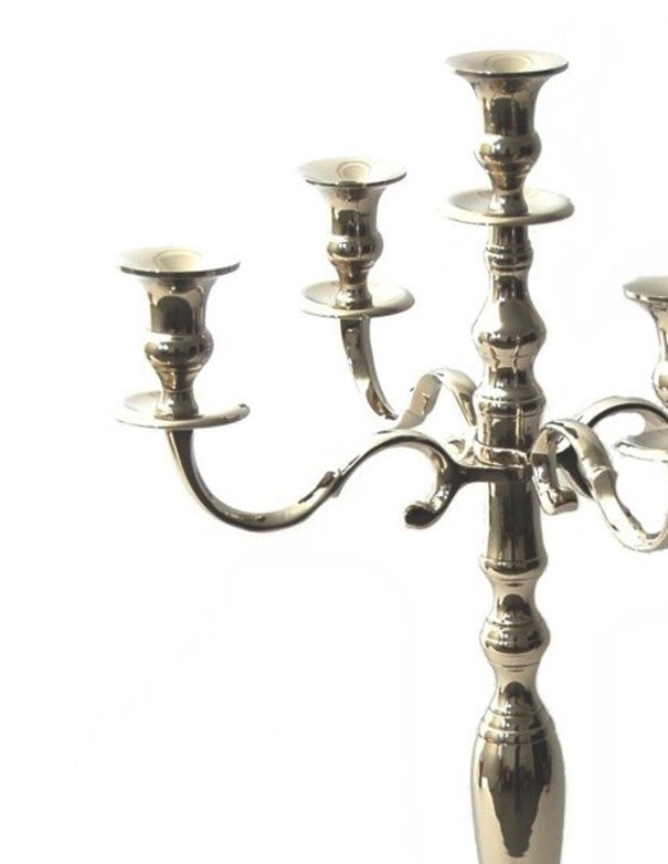 CANDELABRO MIMOSA ARGENTO - 5 BRACCIA