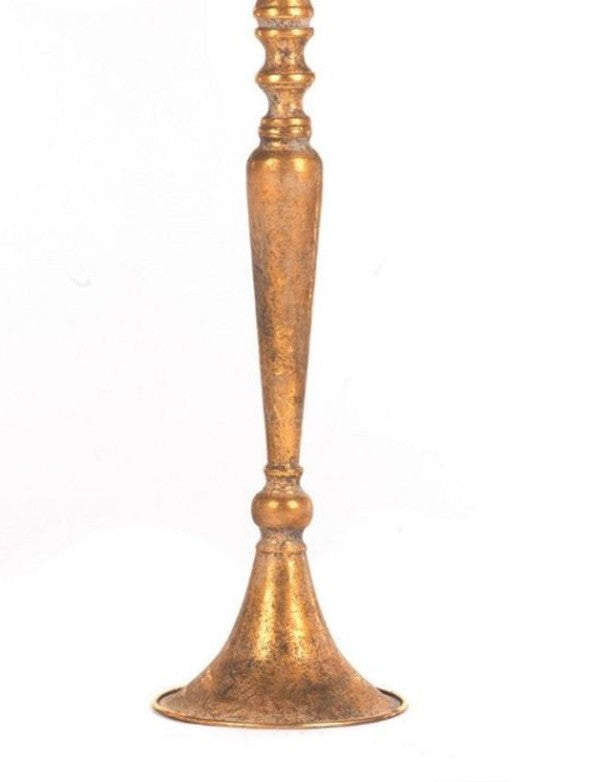 CANDELABRO MIMOSA ORO ANTICATO - 5 BRACCIA