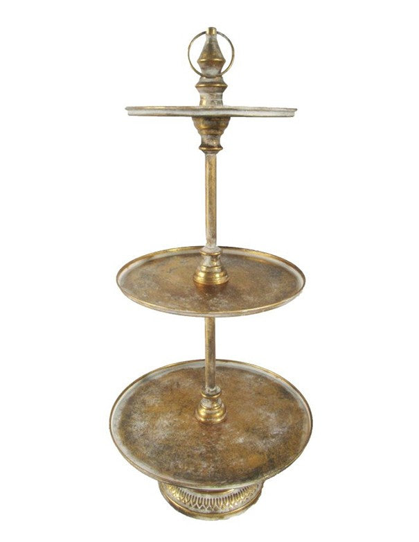 ALZATINA ORO ANTICATO TRE PIANI